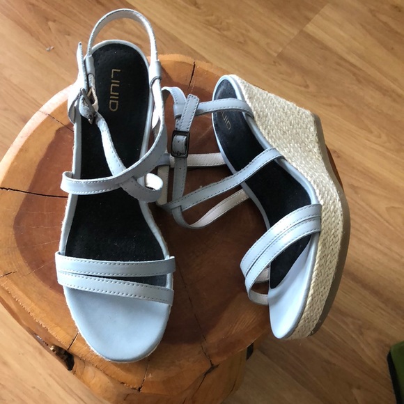 Leather upper wedges. Brand new never worn. - Picture 3 of 7